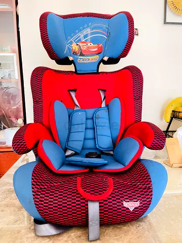 CAR seat Cars theme Blue Used good condition
