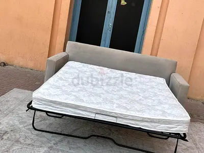 West elm two seater sofa bed with mattress