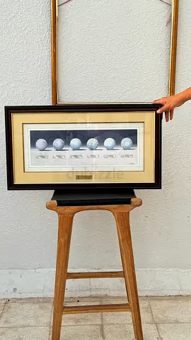 Framed Collectible Artwork with Golf Balls