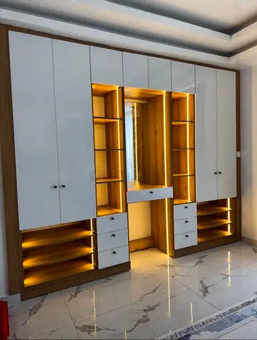 Modern Wardrobe with Built-in Lighting