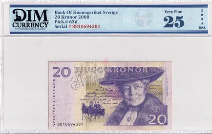 Sweden Banknote 20 kronor 2008 AED 50 DIM