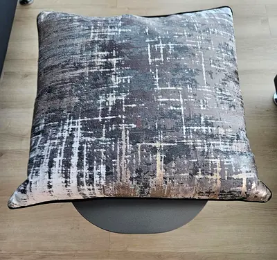 Set of Stylish Decorative Silver Cushion