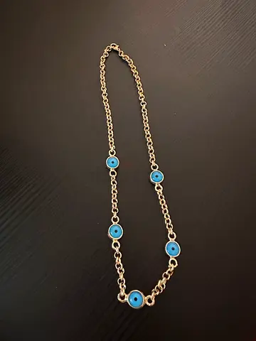 Elegant  10K Gold Necklace Evil eye Non Tarnished 🧿