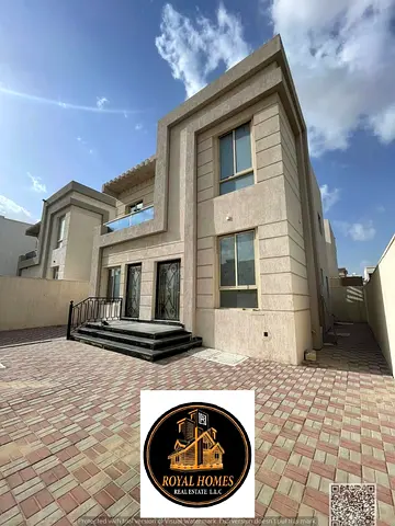 للايجار فيلا جديدة اول ساكن 5 غرفة نوم ماستر  في منطقة الزاهية عجمان الفيلا تصميم موديرن