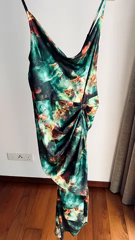 Elegant Multi-Color Maxi Dress- with side split