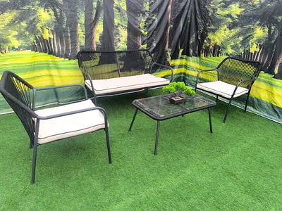 Beautiful Mettlic Outdoor Patio Garden Armchairs Set