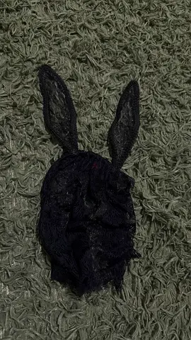 Black Lace Bunny Ears Headband