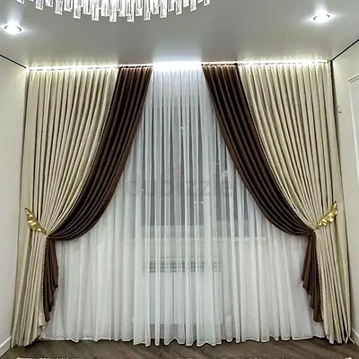 Elegant Two-tone Curtains for Home Decor