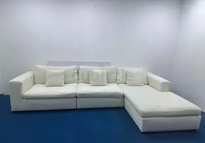 Amazing condition marina home white color lshape sofa