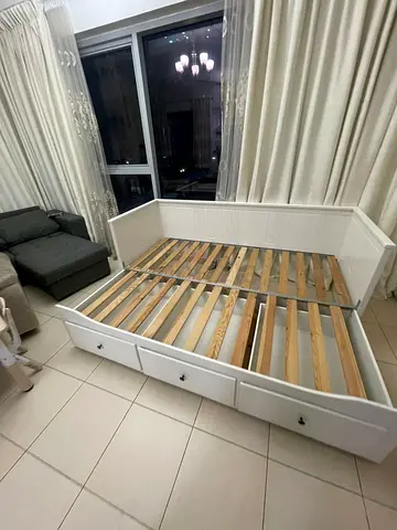 Stylish Wooden DayBed Frame with Storage Drawers