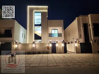 فيلا  للبيع فيلا بمنطقة الحليو  2 عجمان تصميم حديث الفيلا شاملةرسوم التسجيل  (6 غرف ماستر مجلس بالمغا سل صالة رئيسية غرفة خادمة )