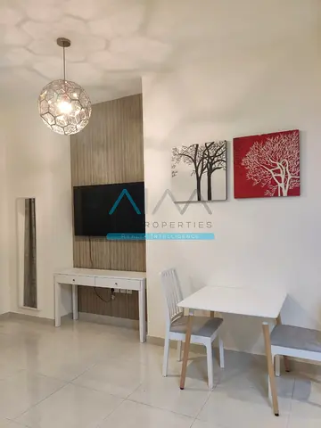 شقة استوديو مفروشة | AG Tower Business Bay | إطلالة على المارينا والبرج