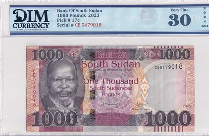 South sudan Banknote 1000 pound 2023 DIM 50AED