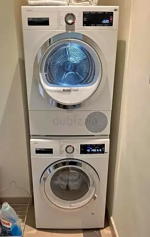 New Bosch Series 8 Separate Washer Dryer 9 + 9 kg with WiFi Smart Technology
