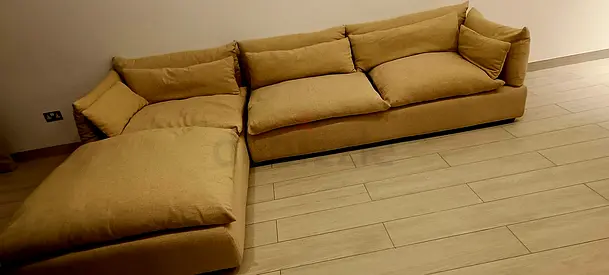 Marina home Leather L shape sectional sofa