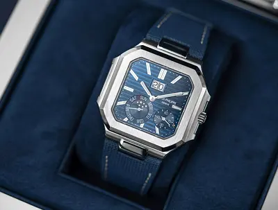 Patek Philippe Cubitus Mens Watch with Blue Dial