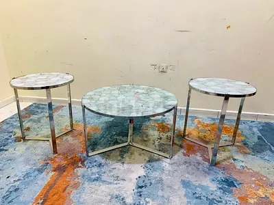 Set of Modern coffee table marble