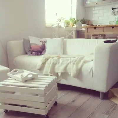 IKEA Klippan Modern White Sofa