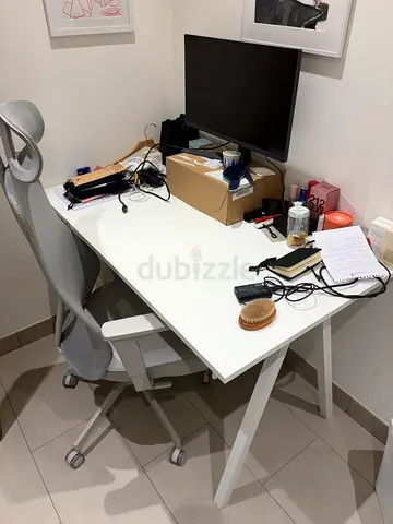 Modern Study Desk with Ergonomic Chair