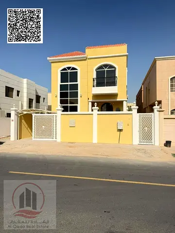 فيلا للبيع فيلا بمنطقة الروضة 2 عجمان تصميم حديث الفيلا شاملةكهرباء وماء ومكيفات (5 غرف ماستر مجلس بالمغا سل صالة رئيسية غرفة خادمة )
