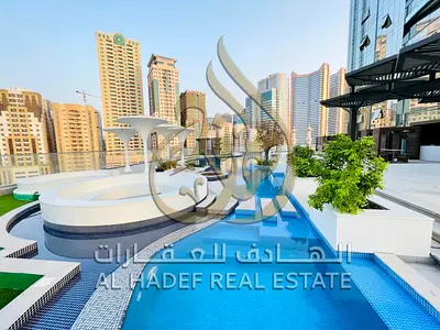Available for rent in Sharjah – Al Mamzar area A brand new apartment with a stunning, direct sea view, featuring high-end finishes and spacious layout