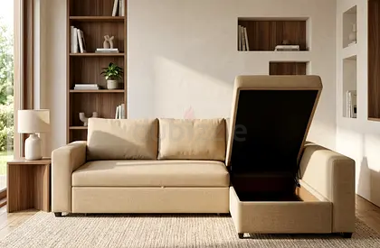 L-shaped sofa beds with storage – durable frame, soft fabric, hidden storage, pull-out bed mechanis