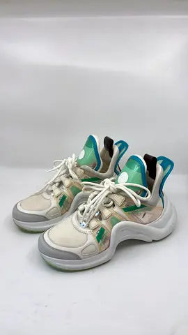 Louis Vuitton Green/White Leather LV Archlight Sneakers - Size 37