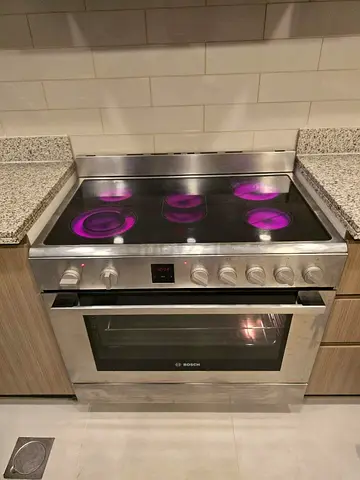 Free delivery Bosch 5-Burner Stainless Steel electric ceramic Cooker 90 cm