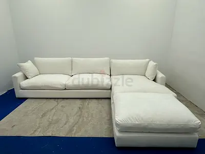 Brand new condition marina home lshape sofa with footstool