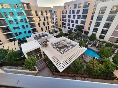 One BHK apartment Al Zia uptown with the gym pool cover parking kids play area