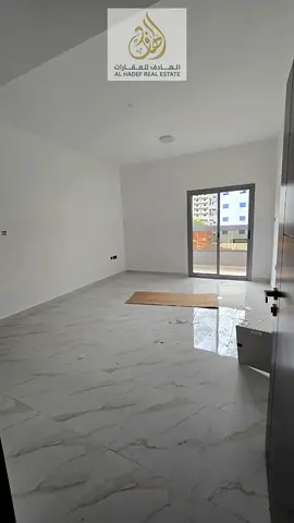 Annual rent in Ajman, Al Nakheel area, near the Corniche. First occupancy, family building. One bedroom, living room, balcony, central air conditionin
