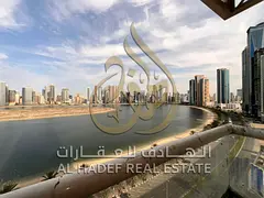 For sale: A distinctive apartment in Al Khan, Sharjah, with a direct front view of Al Khan Lake. A v