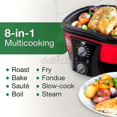 JML Go Chef Multi Cooker - 5L 8 in 1 Electric Slow Cooker Pot, Roast, Slow Cook