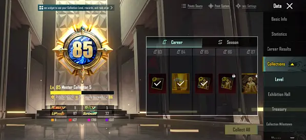 PUBG Mobile Master Collector Account