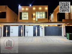 Villa for sale in Al Zahia area, Ajman. Modern design. The villa includes electricity, water, and ai