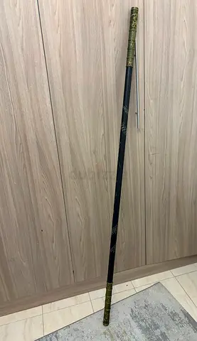 Martial Arts wooden staff with golden metal cudgels PS5: Black myth wukong