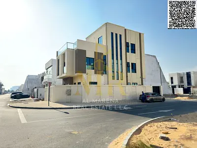 Luxury villa for sale, located directly behind a mosque, two floors and a roof, consisting of 7 bedrooms, situated on a prime corner location.