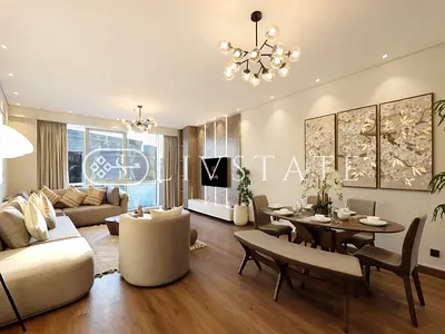 مفروش | مُطوّر | إطلالة على البحر وعين دبي