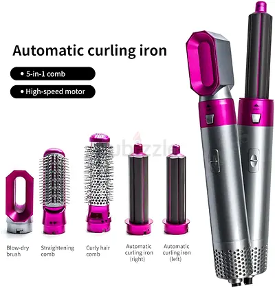 5 in 1 Hot Air Brush Hair Styler, Multifunctional Hair Styling Tool with 3 Heat Levels, Blow Dryer