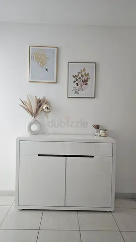 Modern White Storage Cabinet 122 ×90.5×36 cm
