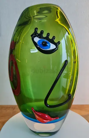 PRICE REDUCED! The Kiss - Murano Glass Vase Picasso Style