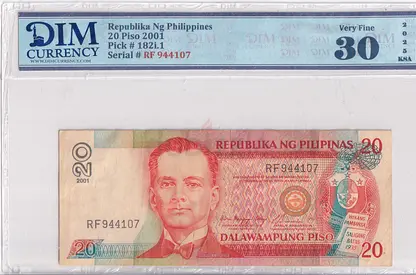 Philippines Banknote 20 Piso 2001 DIM 40 AED