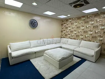 Luxury feather 🪶 filled modular sofa home center sofa with ottoman
