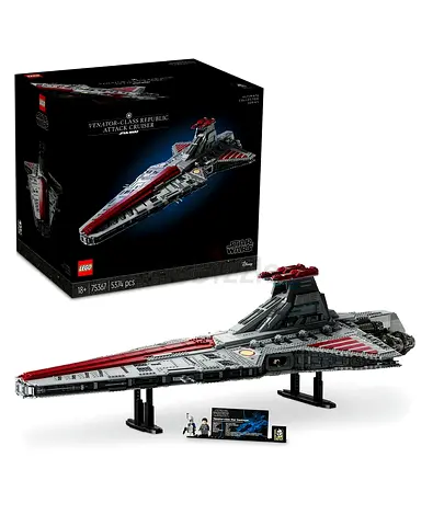 LEGO Star Wars Venator-Class Republic Attack Cruiser, Collectible Vehicle Model Kit for Adults
