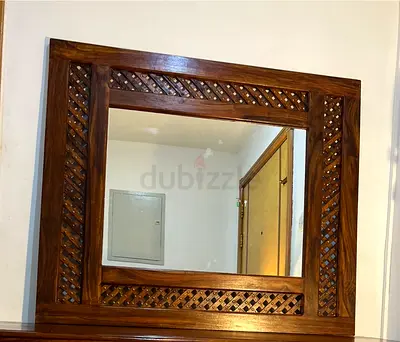 Marina antique mirror- solid wood frame