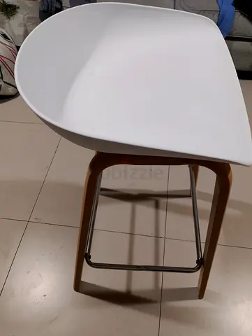 Modern Bar Stools / Kitchen Counter Chairs – White  Wood (Set Availabe)