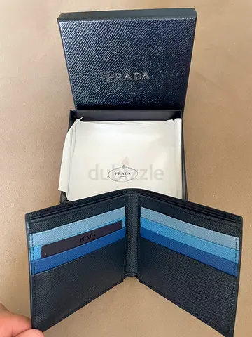Prada Mens Wallet in Blue and Black