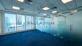 High Floor Office | Burj Khalifa &amp; Canal Views | 3 Glass Cabins