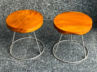 Beautiful Live edge round table- side tables- Brand New