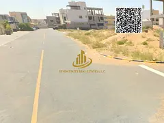 Land for sale in Ajman, Al Zahia area, suitable for residential or investment villas (G+2), measurin